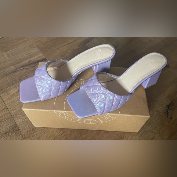 URBAN OUTFITTERS-NWT/Box Women's Quilted Lavender Sandals - Picture 4 of 16
